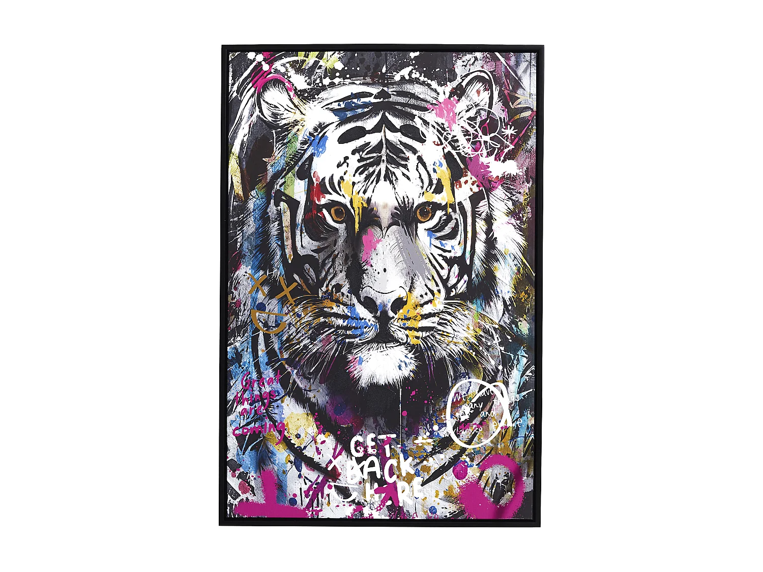 Tableau Tigre Colore 60x90cm Multicolore