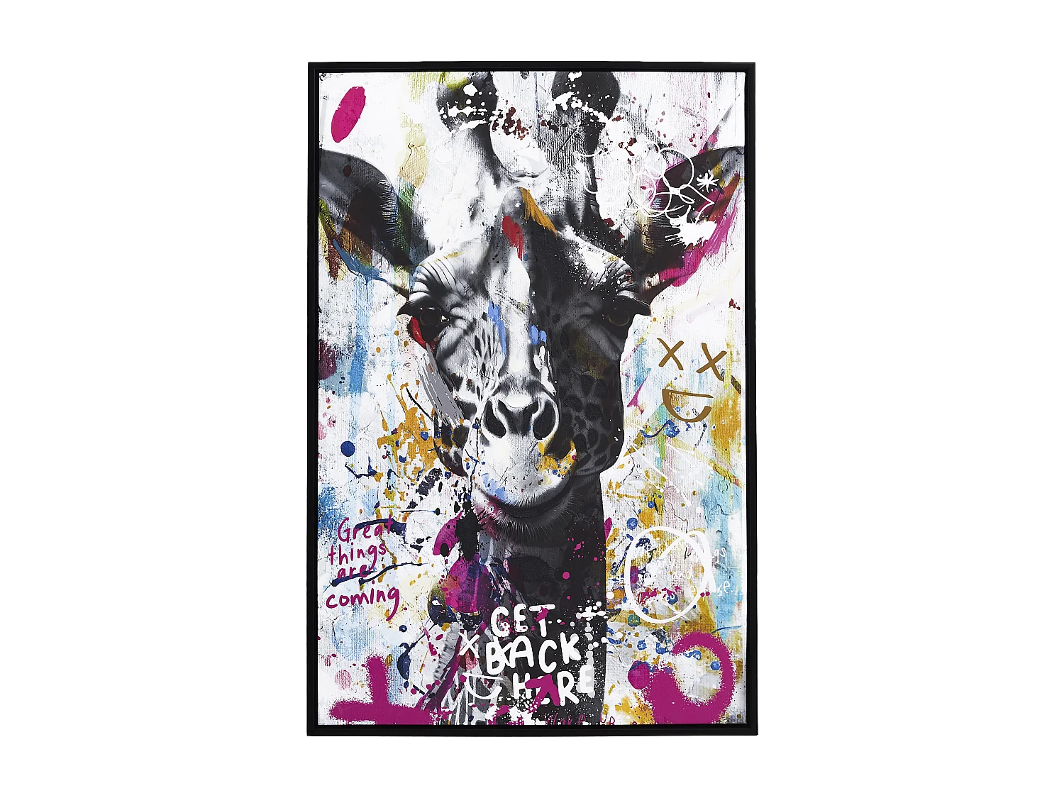 Tableau Girafe Colore 60x90cm Multicolore