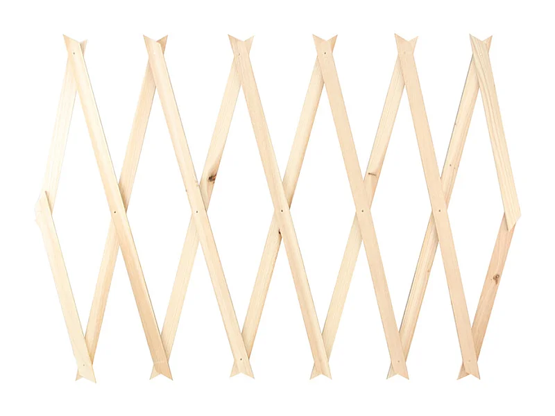 Lot de 24 clôtures treillis extensibles pour jardin, support pliable pour plantes grimpantes en bois - Longueur 180 x Largeur 30 cm