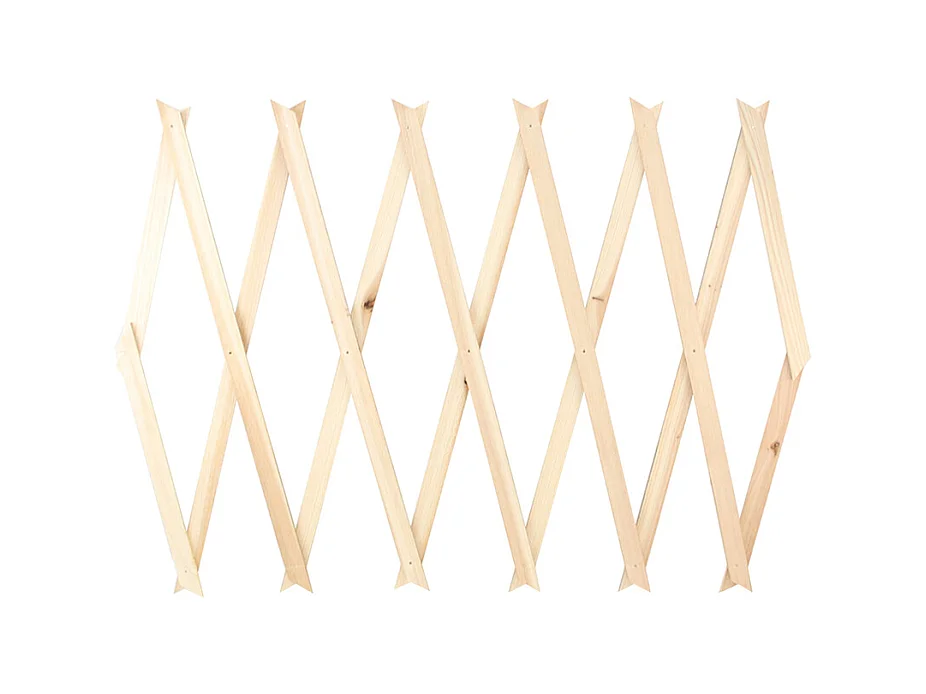 Lot de 24 clôtures treillis extensibles pour jardin, support pliable pour plantes grimpantes en bois - Longueur 180 x Largeur 30 cm