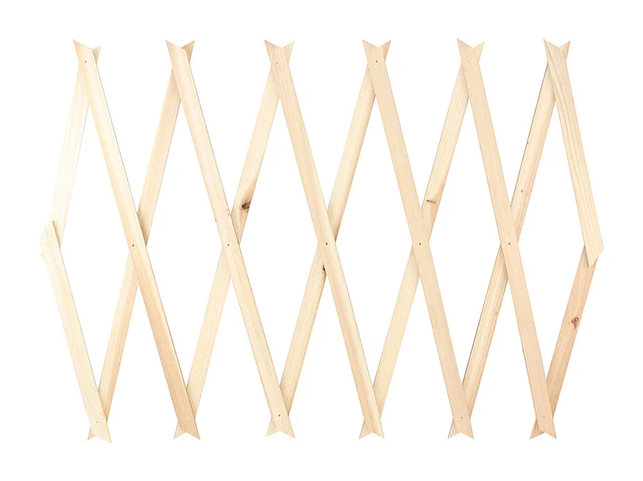Lot de 24 clôtures treillis extensibles pour jardin, support pliable pour plantes grimpantes en bois - Longueur 180 x Largeur 30 cm