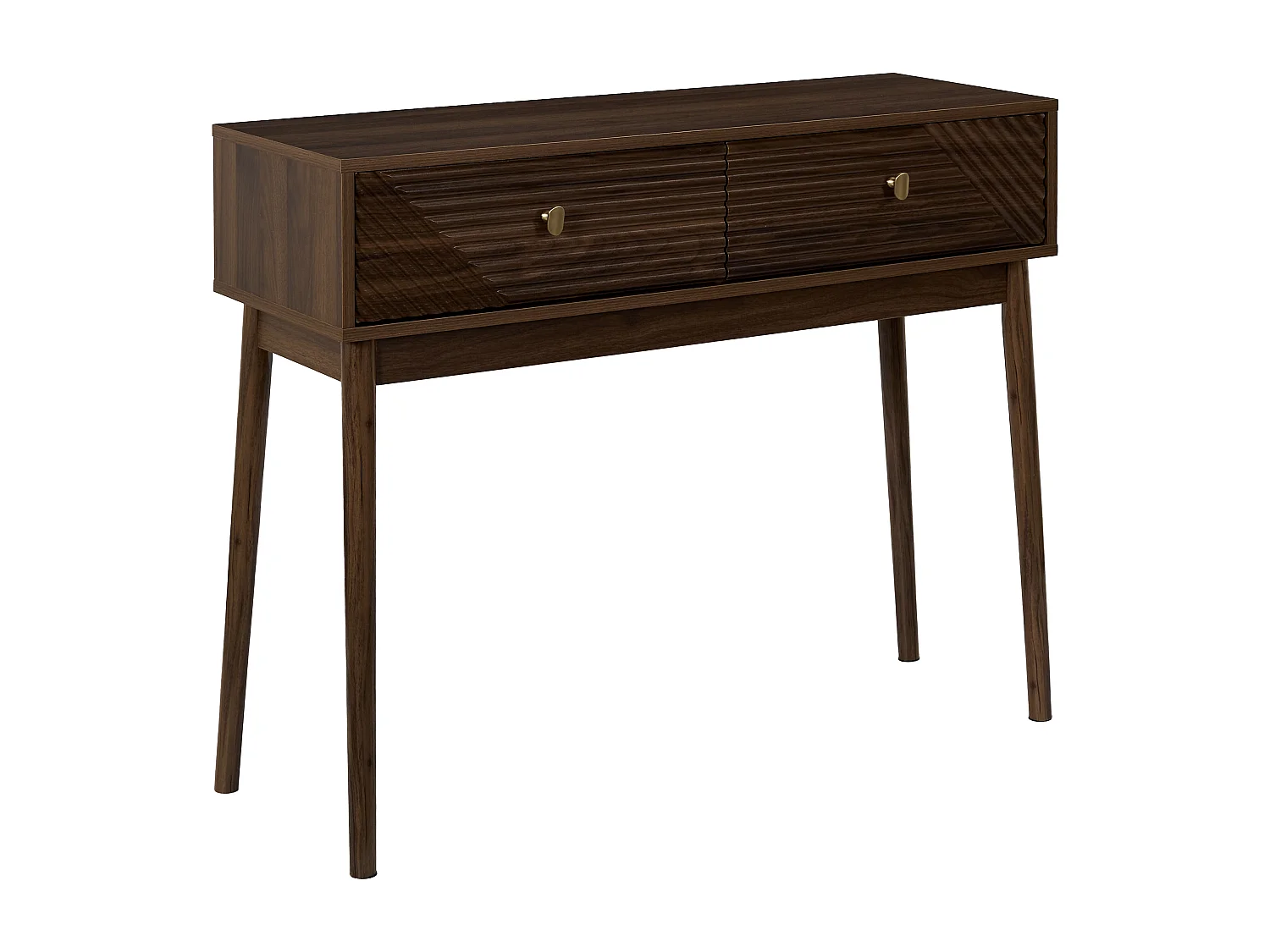 Console 2 Tiroirs "Tiffany" 100cm Marron