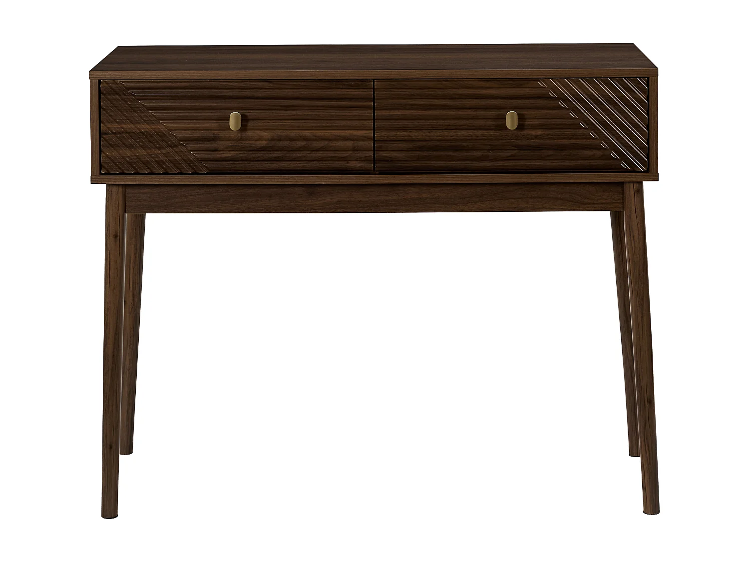 Console 2 Tiroirs "Tiffany" 100cm Marron