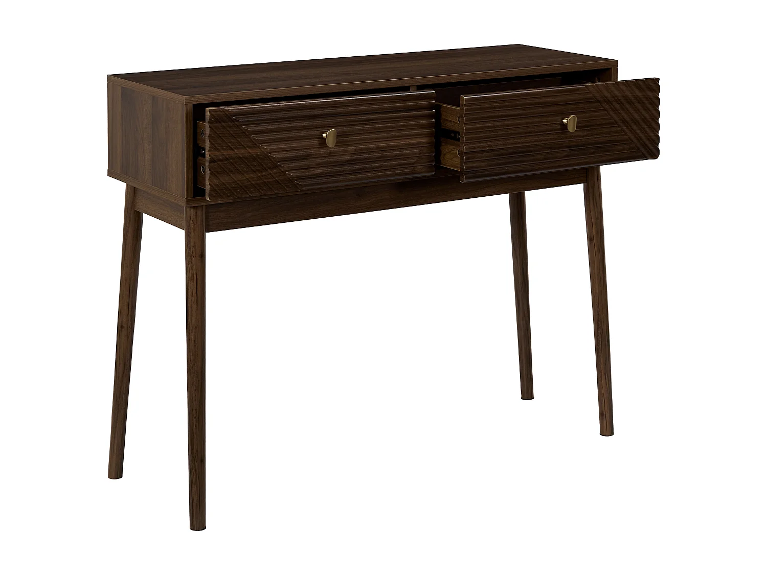 Console 2 Tiroirs "Tiffany" 100cm Marron