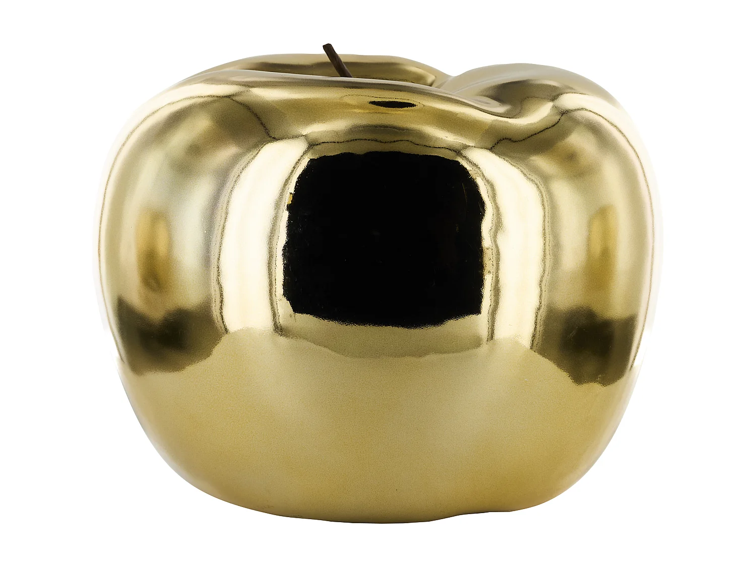 Statue Pomme Dore H27cm Or