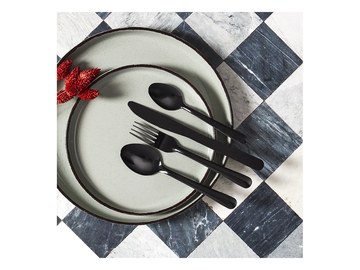 Menagere 16pcs Noir Harmony Noir
