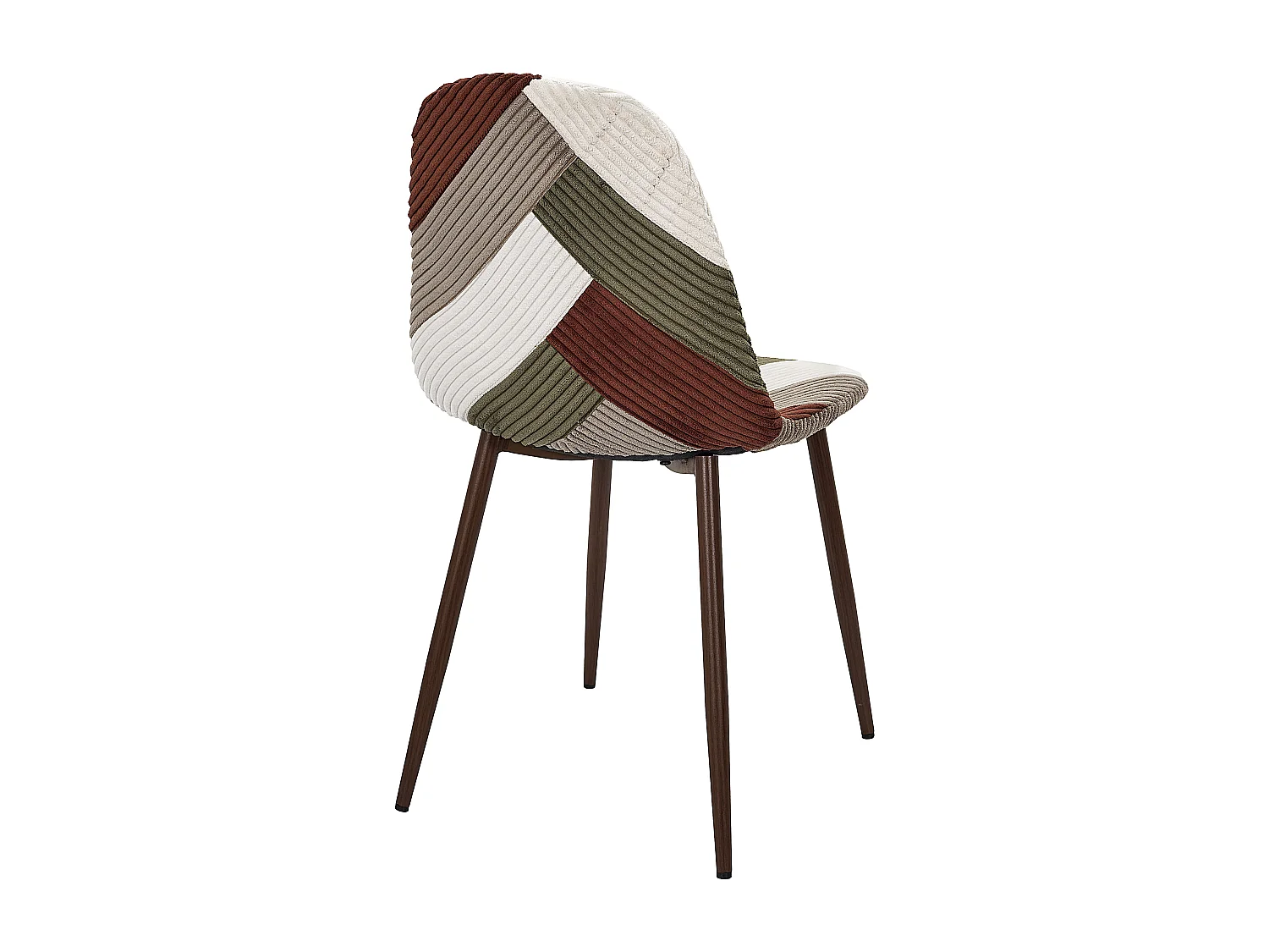 Chaise Patchwork Cotele Scott - Lot De 4 Beige, Gris, Rouge, Vert