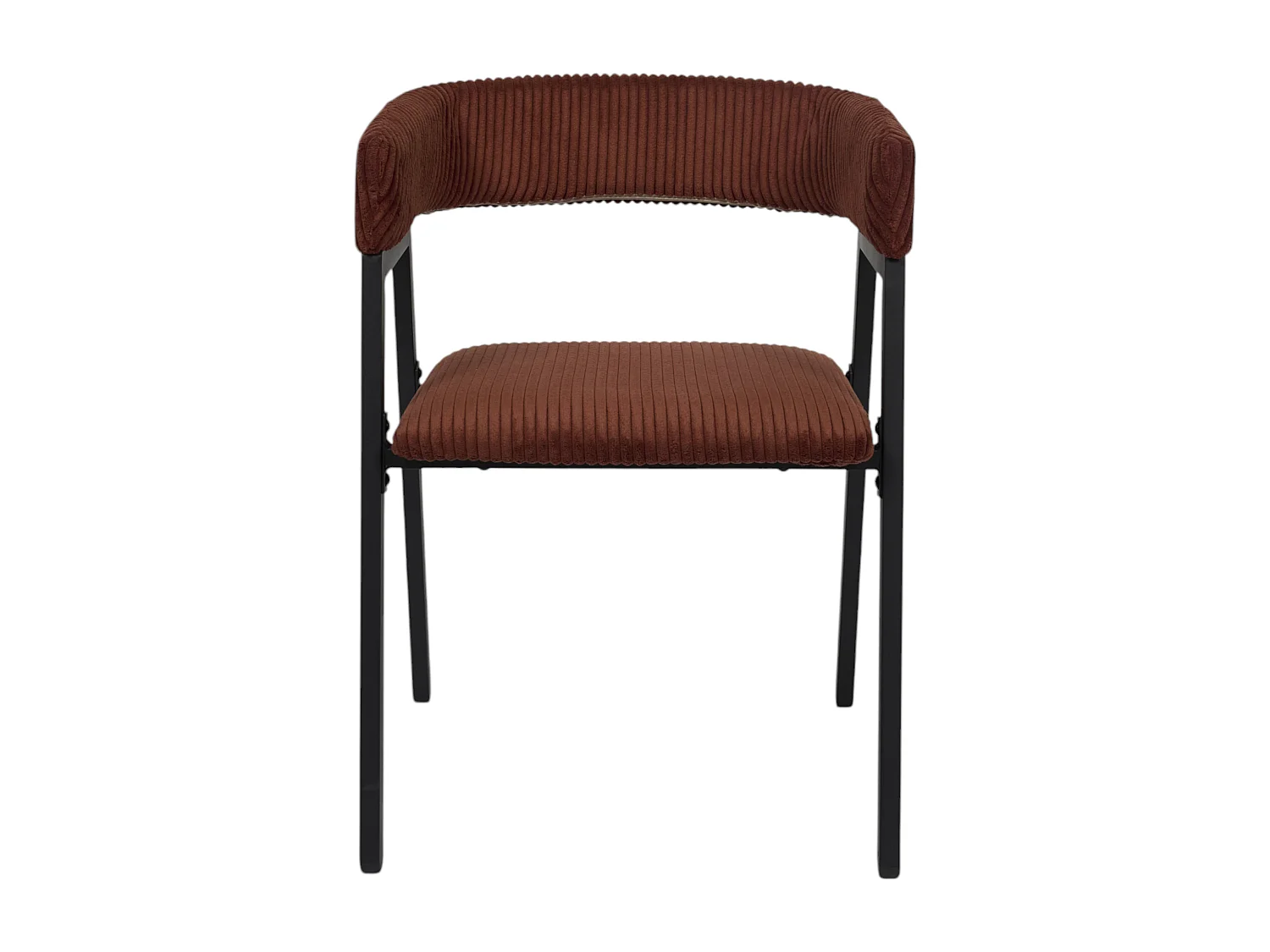 Fauteuil Design Cotele Scott Terracotta - Lot De 2 Rouge, Noir