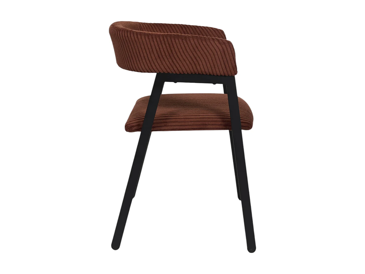 Fauteuil Design Cotele Scott Terracotta - Lot De 2 Rouge, Noir