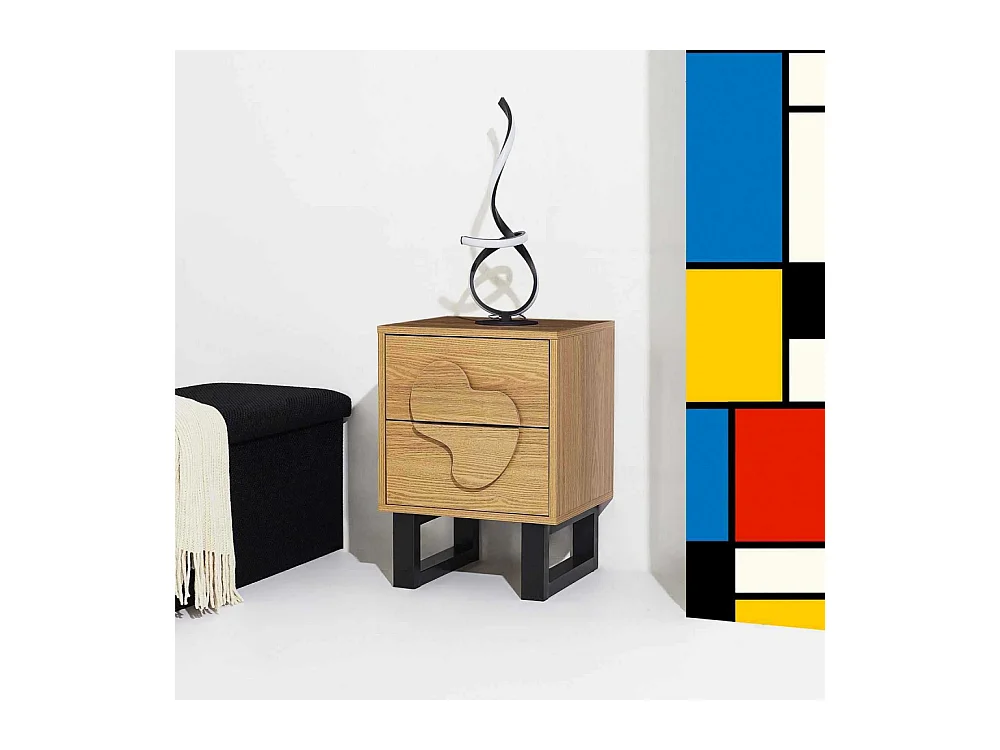 Chevet Calypso Marron, Noir