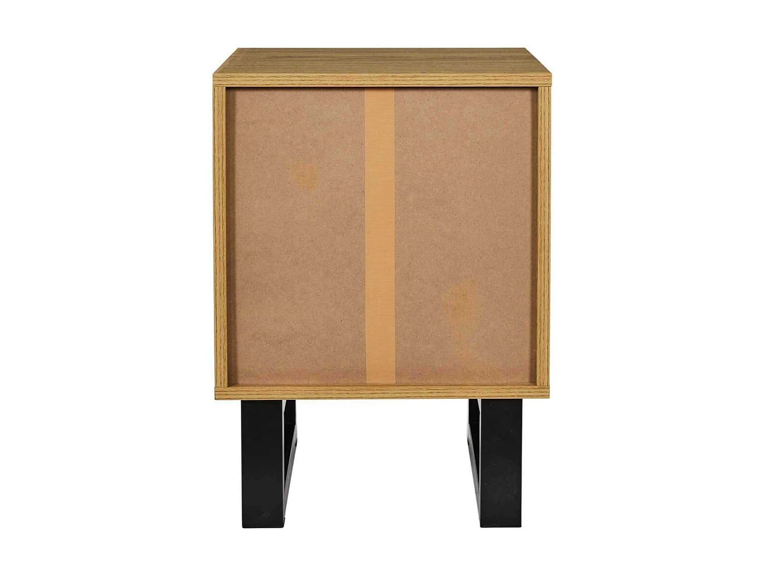 Chevet Calypso 2 Tiroirs Marron, Noir