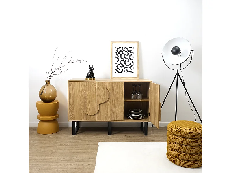 Buffet Calypso Marron, Noir