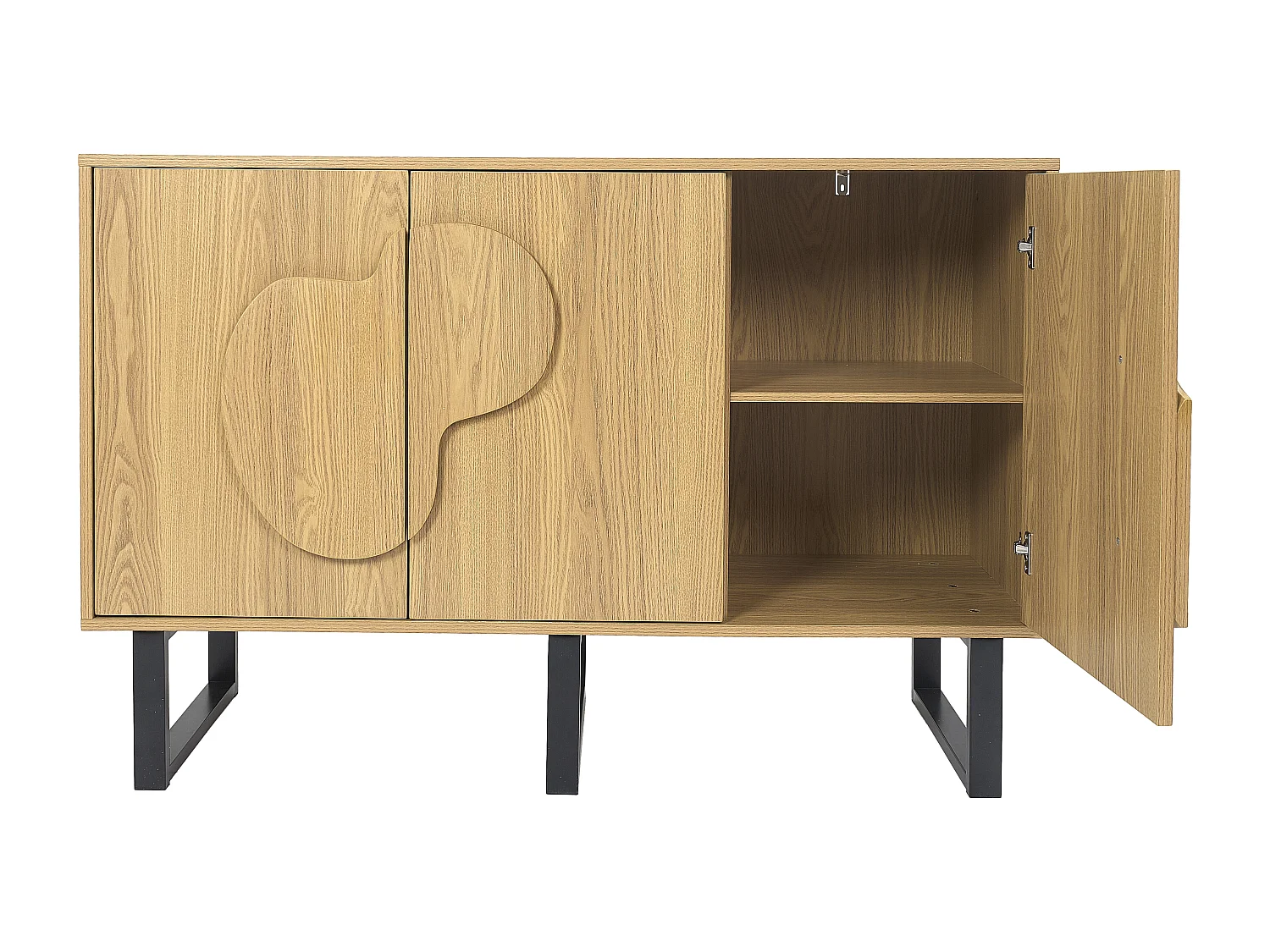 Buffet Calypso 3 Portes Marron, Noir