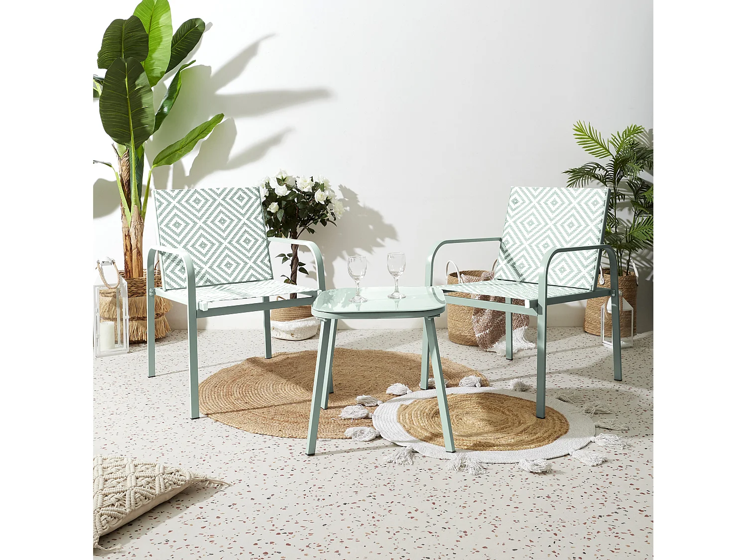 Salon De Jardin Mexico Vert Vert