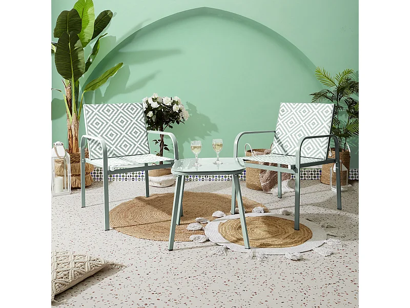 Salon De Jardin Mexico Vert Vert