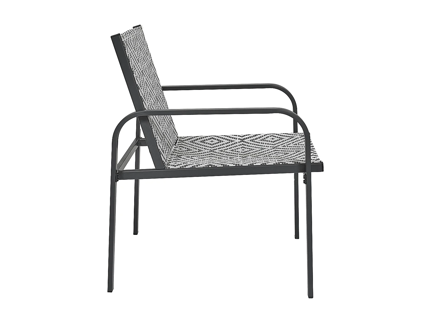 Salon De Jardin Mexico Noir Gris