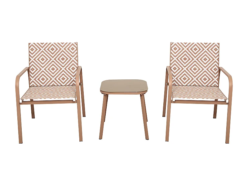 Salon De Jardin Mexico Beige Beige