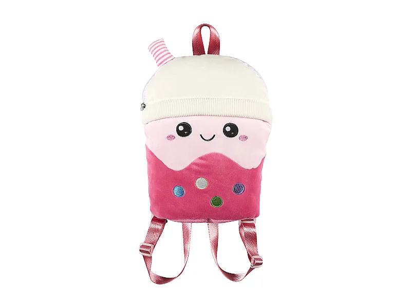 Peluche Bubble Tea Sac A Dos Rose Rose