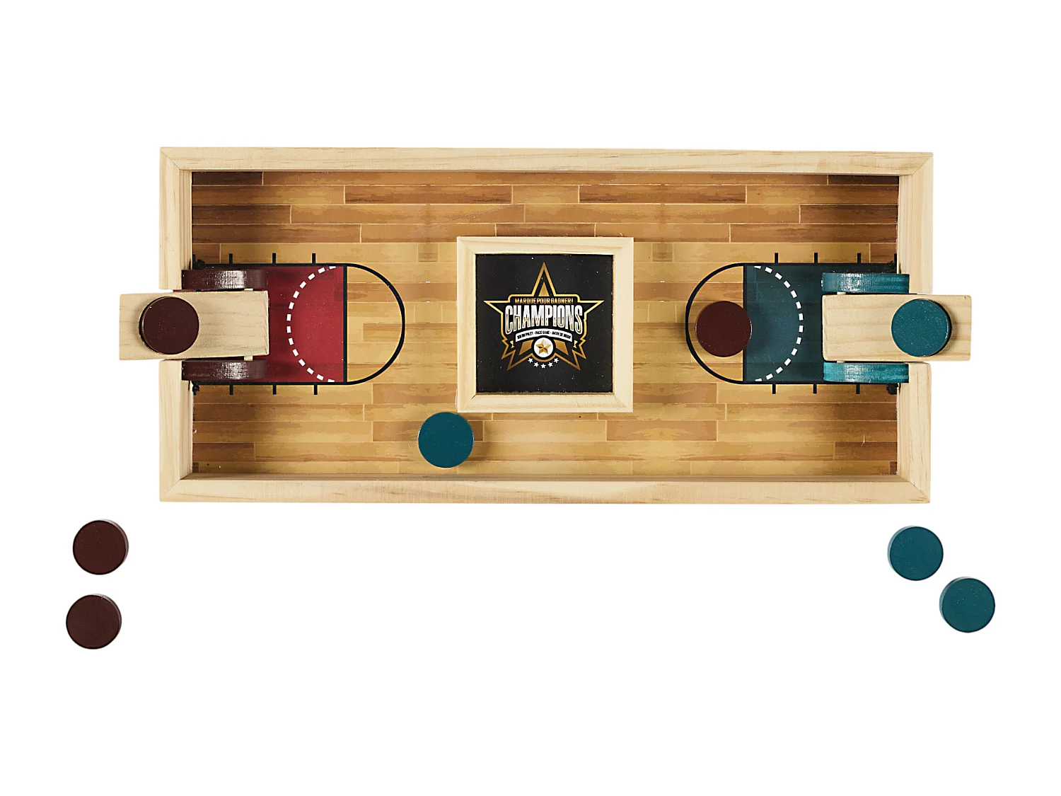 Jeu De Lancer De Jetons En Bois Marron