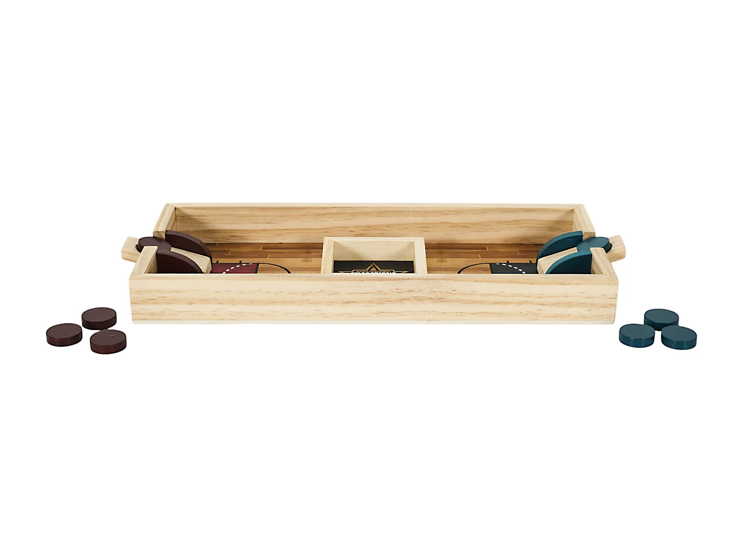 Jeu De Lancer De Jetons En Bois Marron