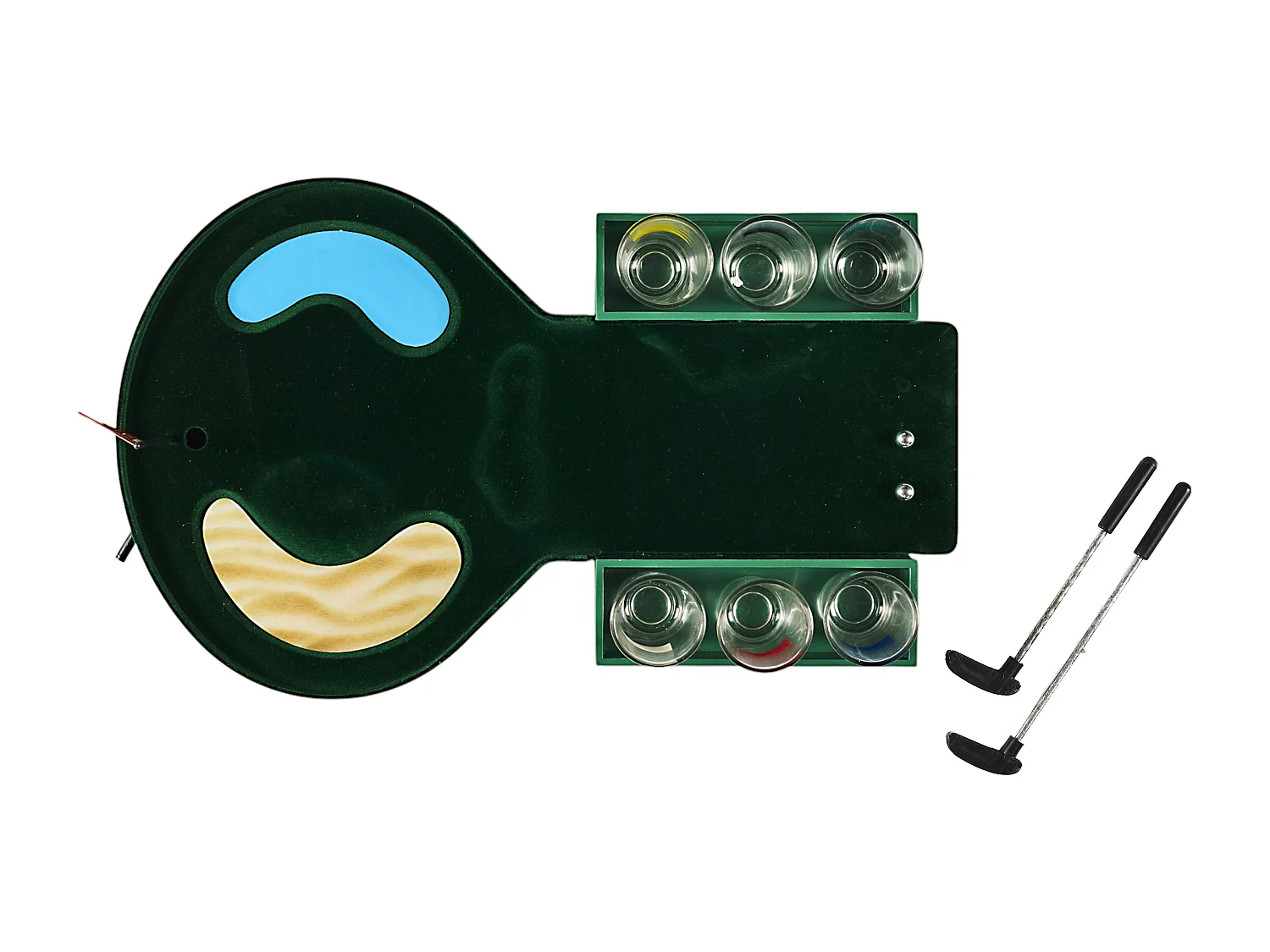 Jeu Du Mini Golf A Boire Vert, Bleu, Rouge, Noir, Blanc