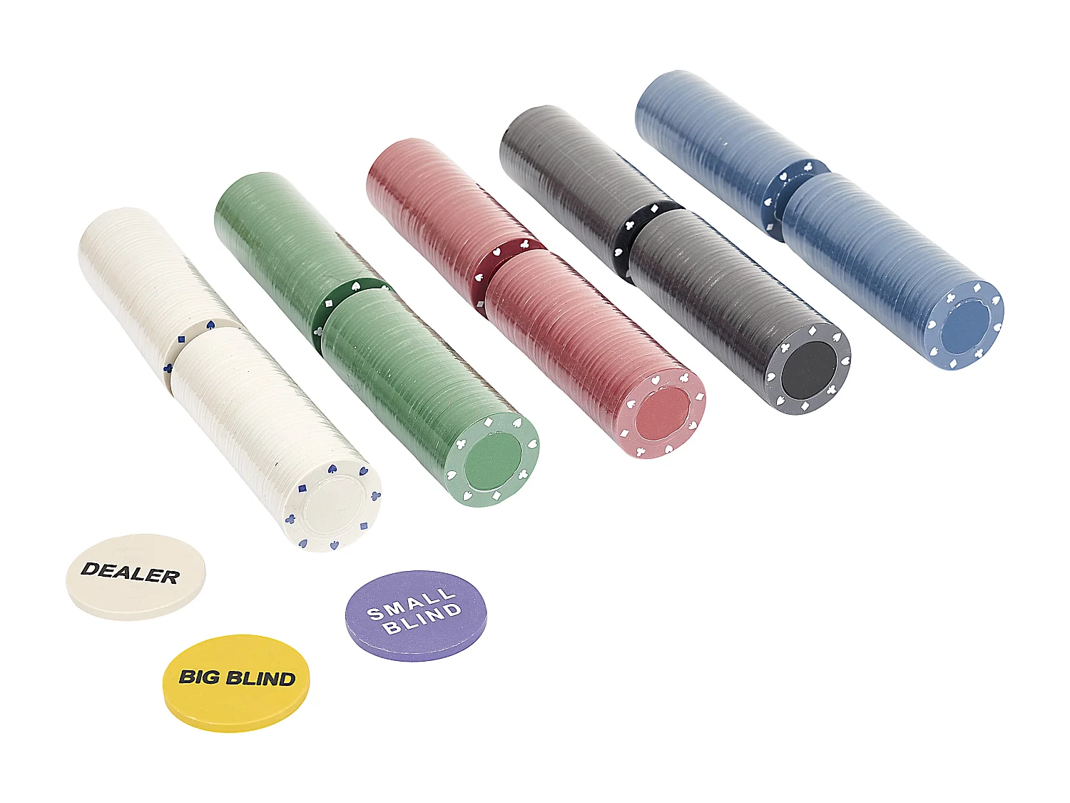 Jeu De Casino Boite De 400 Jetons Noir, Rouge, Vert, Bleu, Blanc