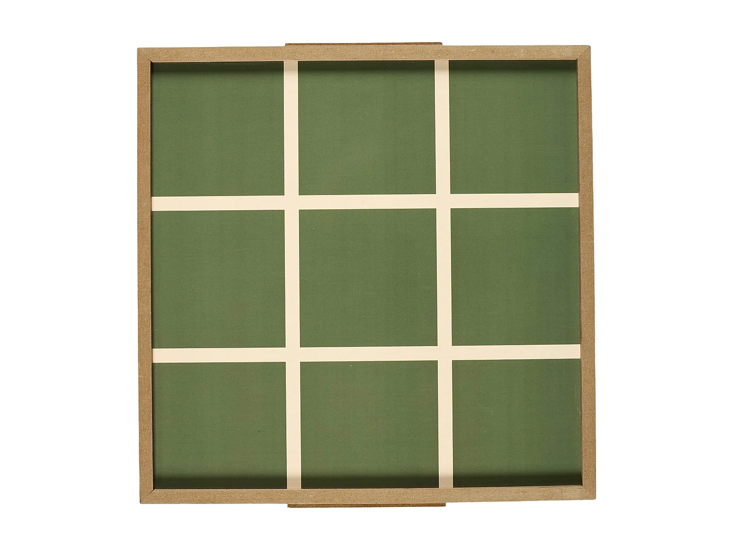 Jeu Du Tic Tac Toe En Bois Vert, Marron, Noir, Blanc