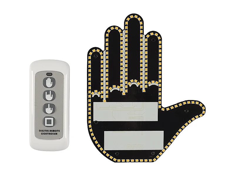 Signe Main Lumineux Telecommande 3 Affichages Noir