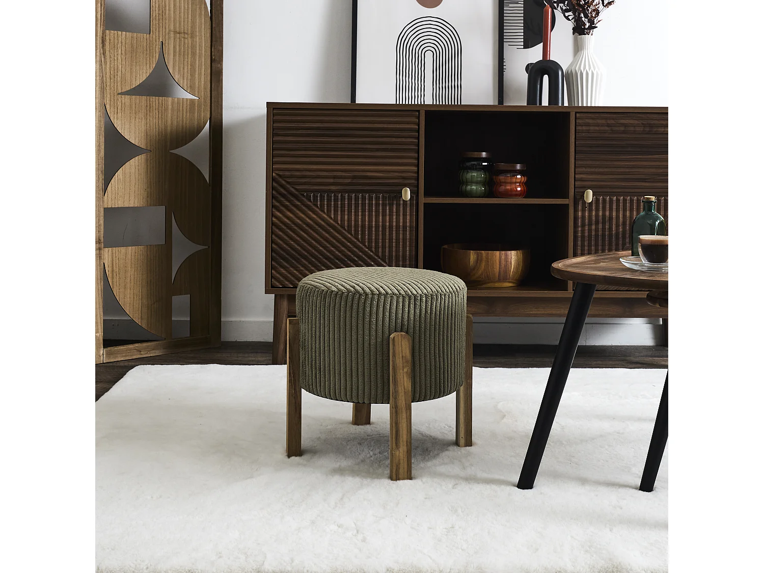 Tabouret Cotele Scott Vert - Lot De 2 Vert