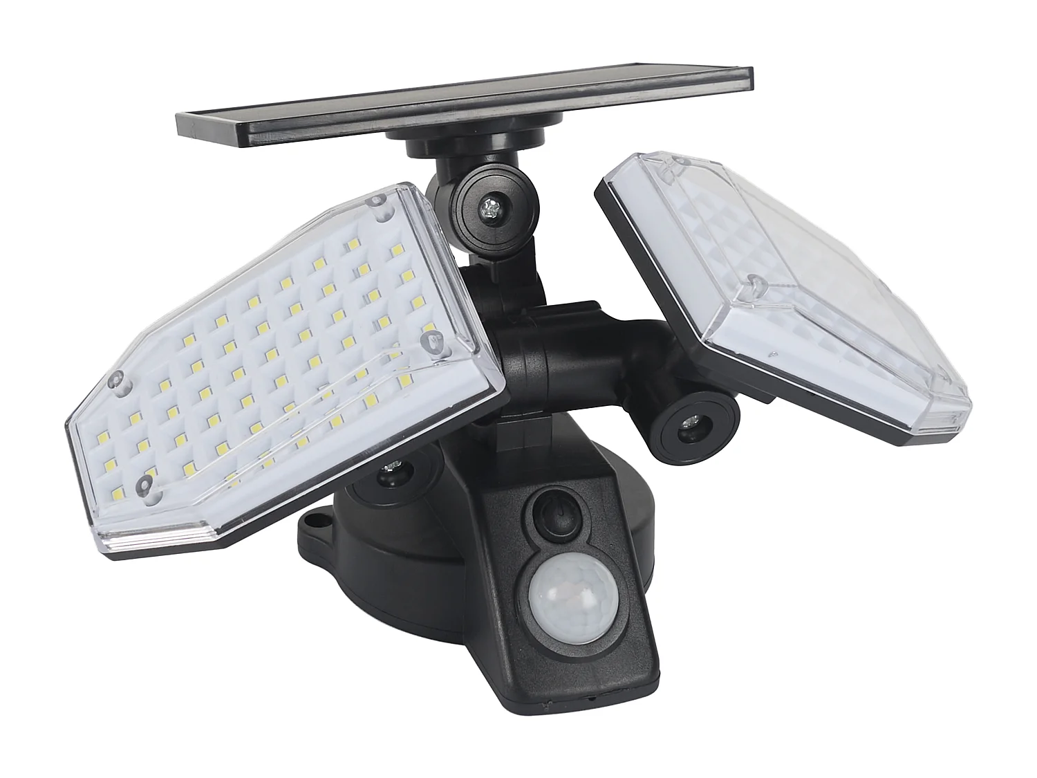 Luminaire Solaire 100leds Cob Orientable Noir