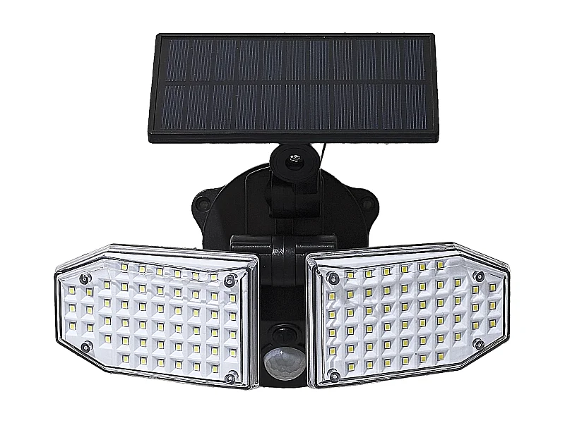 Luminaire Solaire 100leds Cob Orientable Noir