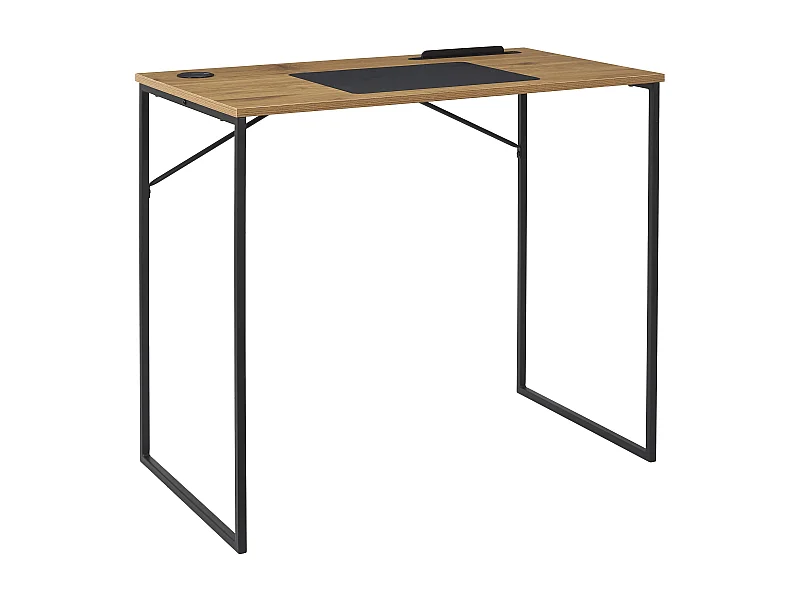 Bureau Link Structure Metal Noir, Marron