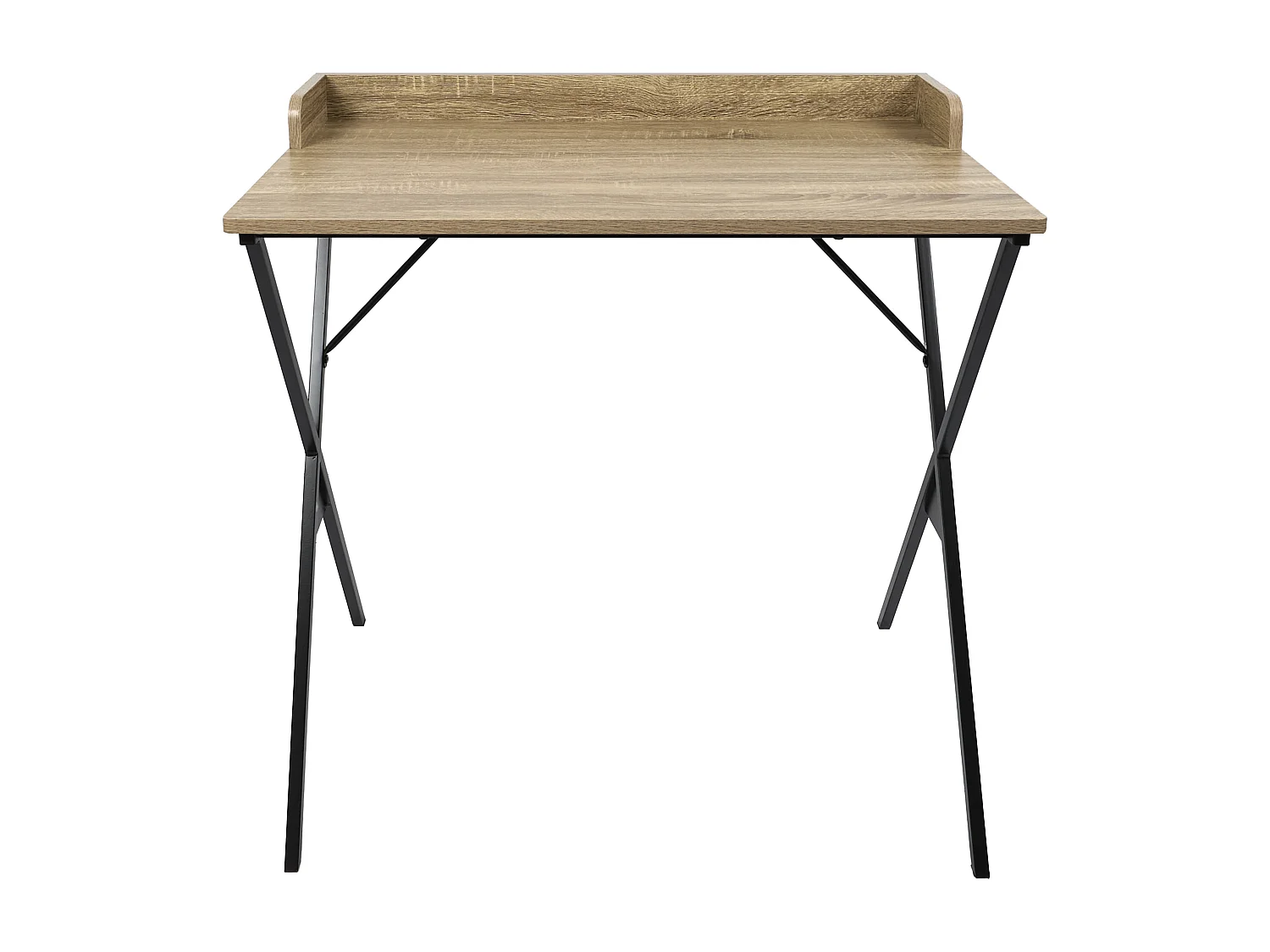 Bureau Loka Plateau Effet Bois Clair Marron, Noir