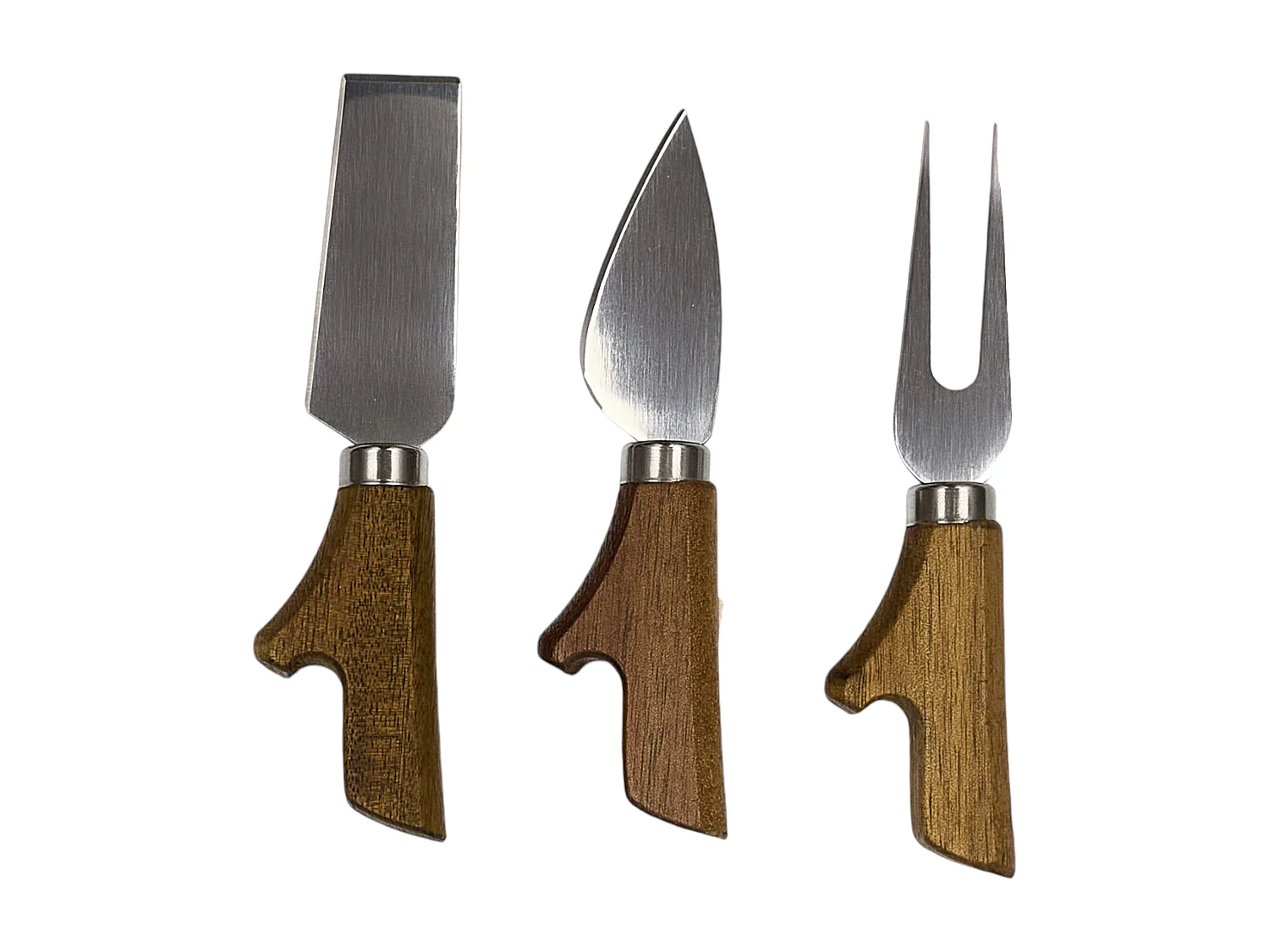 Planche A Fromage Acacia Avec 3 Couteaux Marron