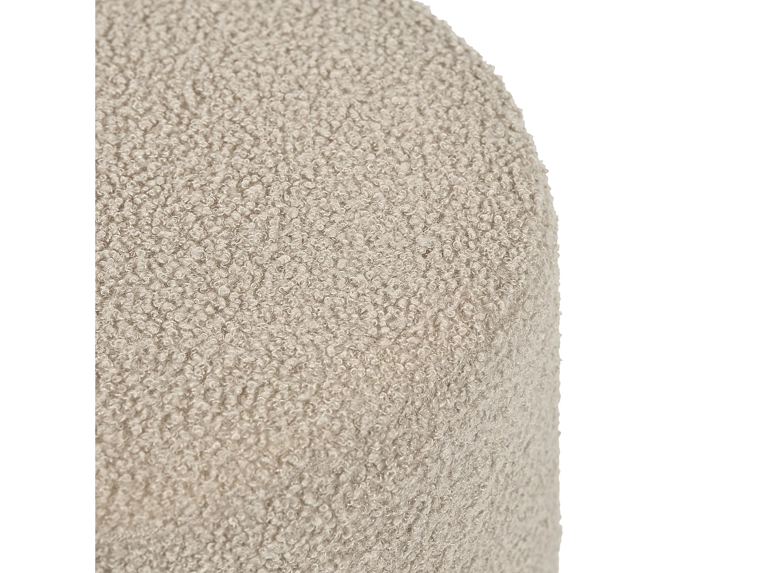 Pouf Bouclette Taupe Gris