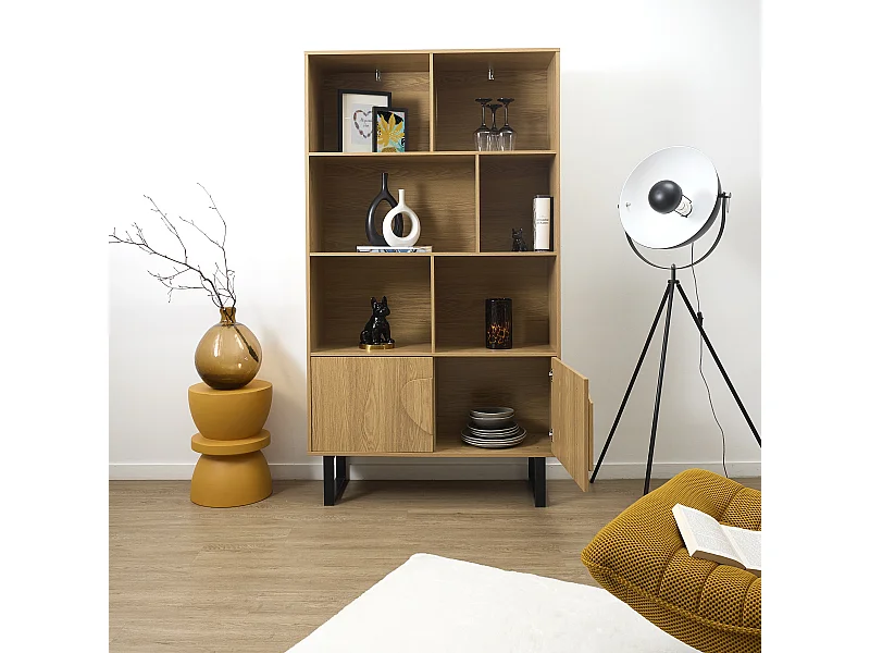 Bibliotheque Calypso Marron, Noir