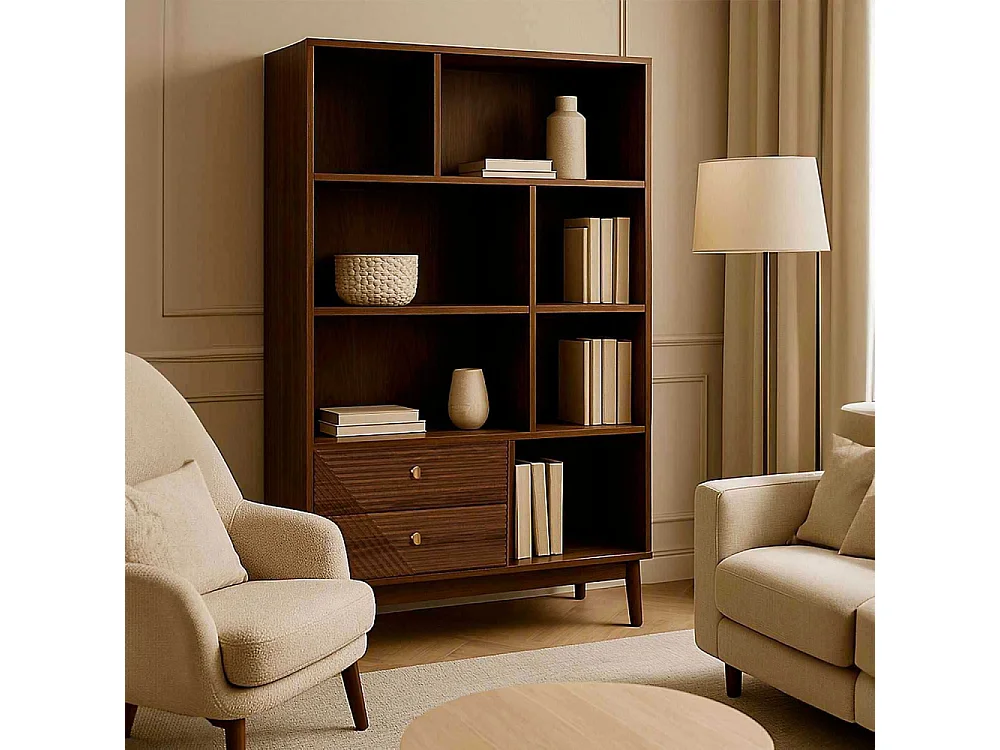 Bibliotheque Tiffany Marron