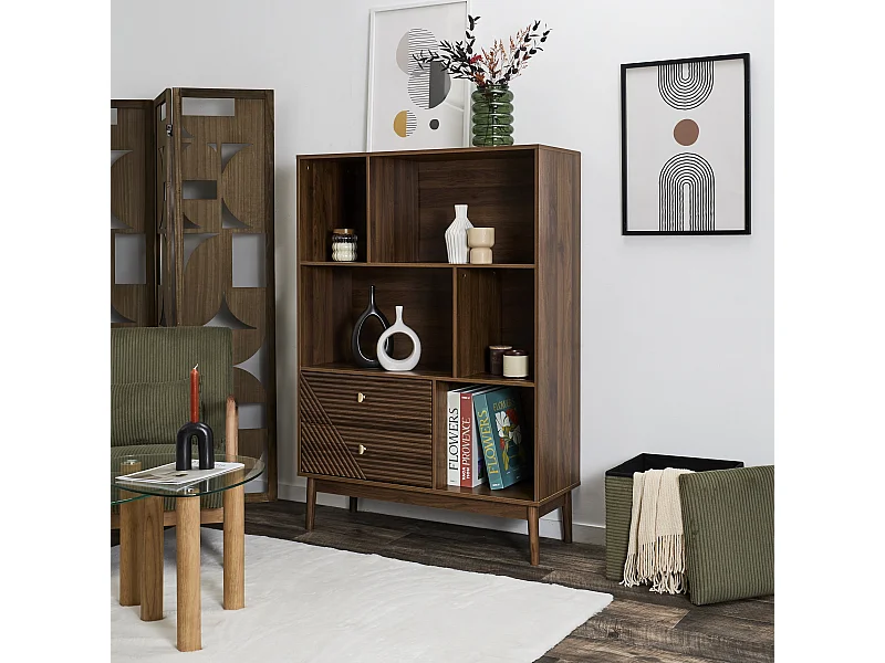 Bibliotheque Tiffany Marron