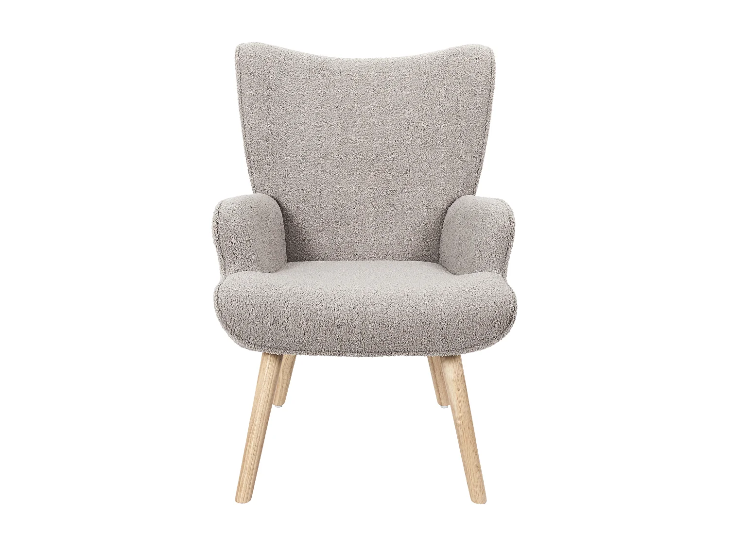 Fauteuil Bouclette Taupe Gris