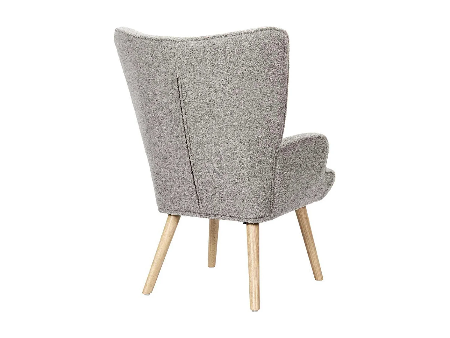 Fauteuil Bouclette Taupe Gris