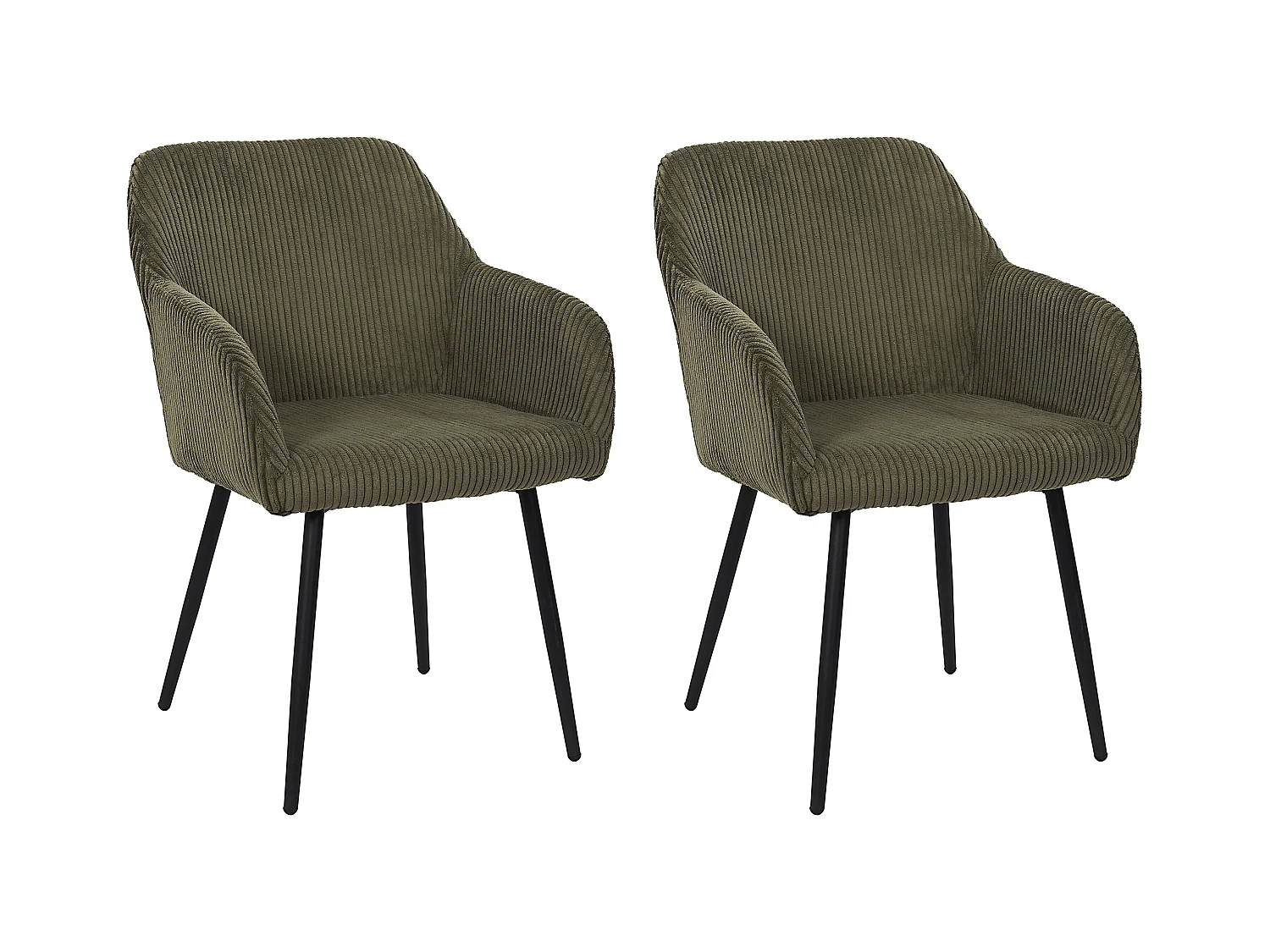 Fauteuil Cotele Scott Vert - Lot De 2 Vert