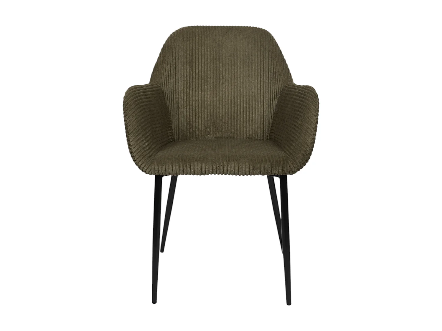 Lot de 2 Fauteuils - HOME DECO FACTORY - Scott - Côtelé - Vert