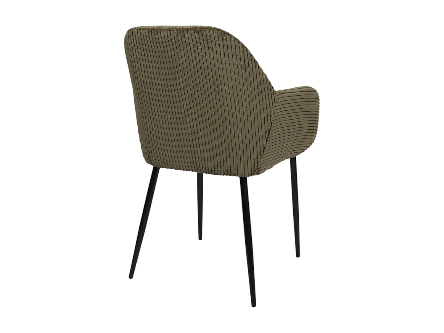 Lot de 2 Fauteuils - HOME DECO FACTORY - Scott - Côtelé - Vert