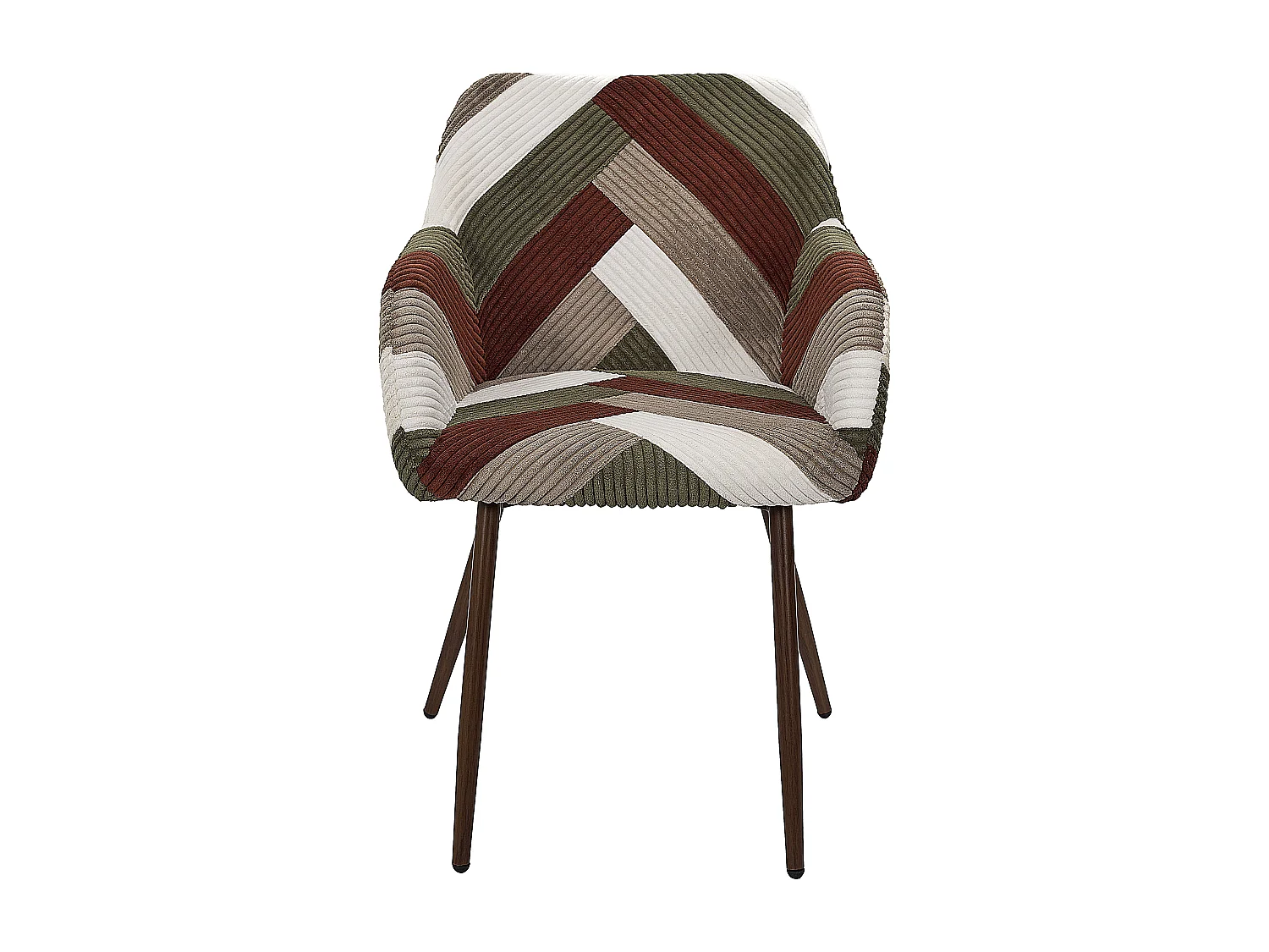 Fauteuil Patchwork Cotele Scott - Lot De 2 Beige, Gris, Rouge, Vert