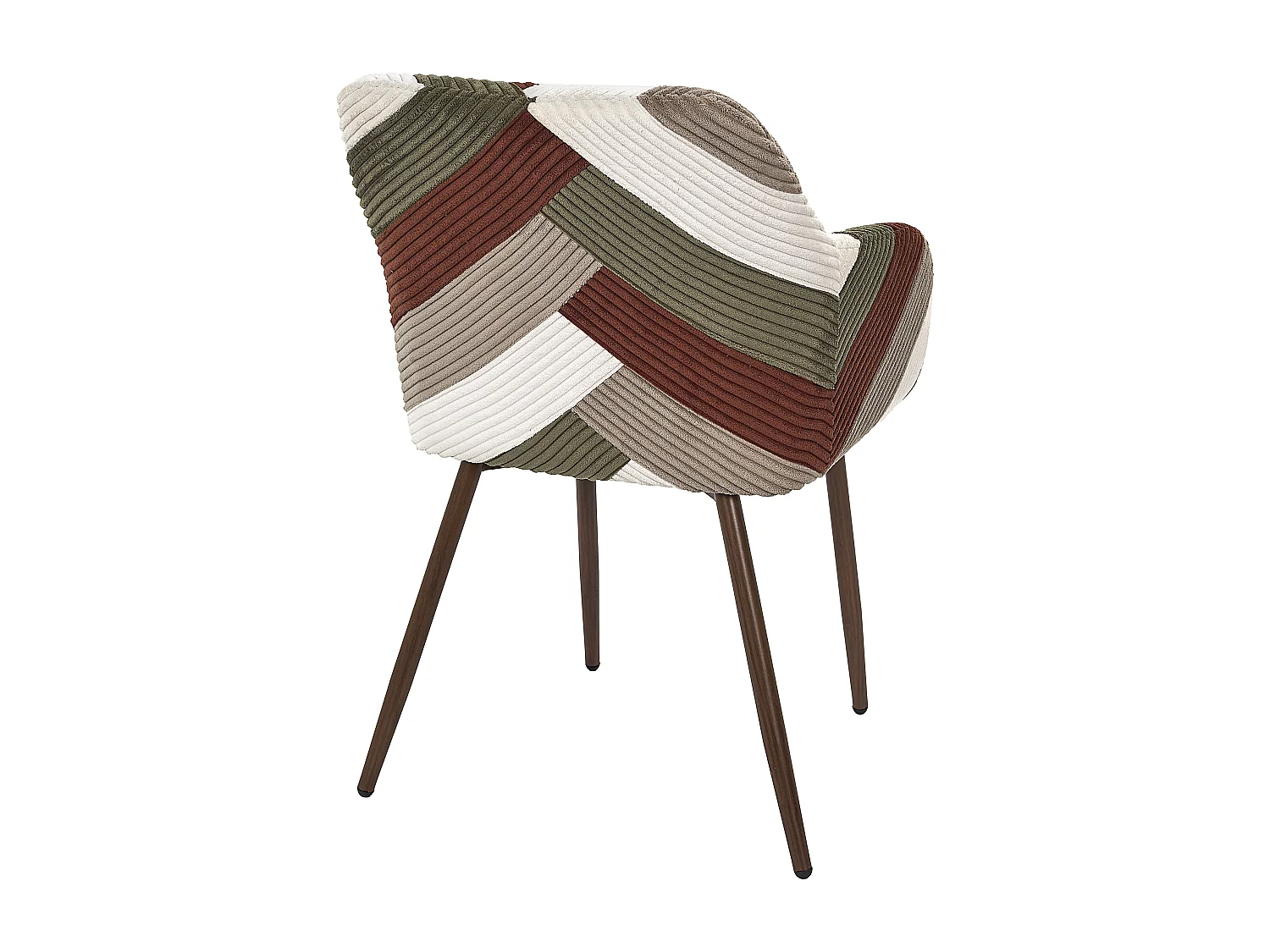 Fauteuil Patchwork Cotele Scott - Lot De 2 Beige, Gris, Rouge, Vert