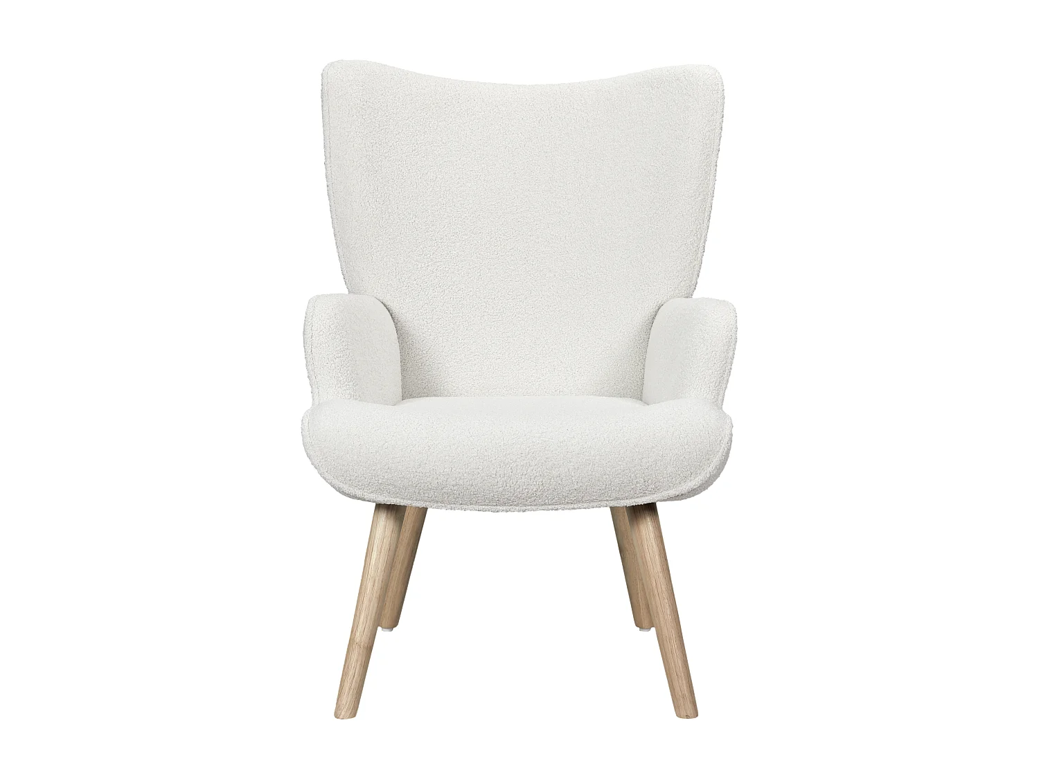 Fauteuil Bouclette Blanc Blanc