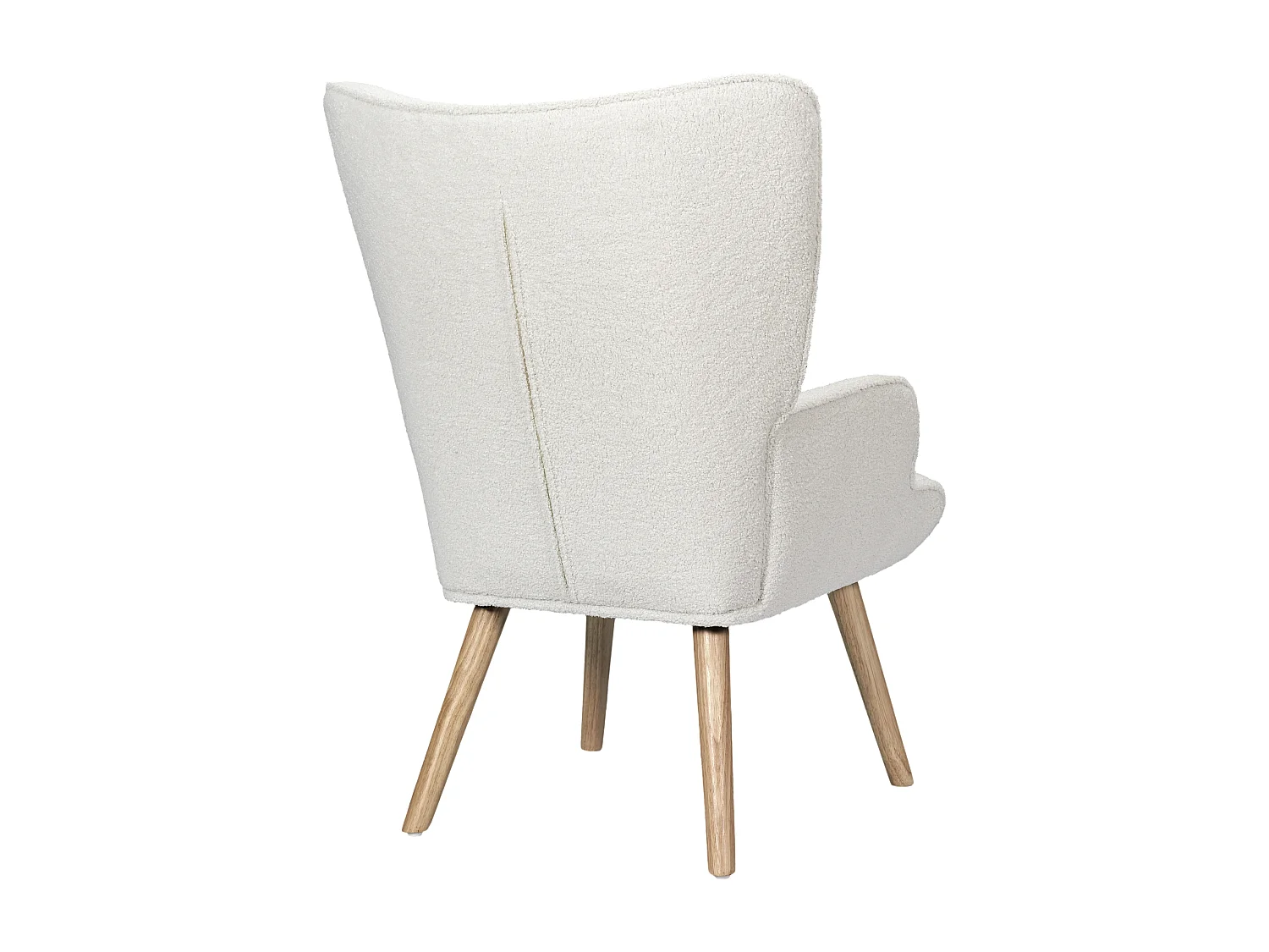 Fauteuil Bouclette Blanc Blanc