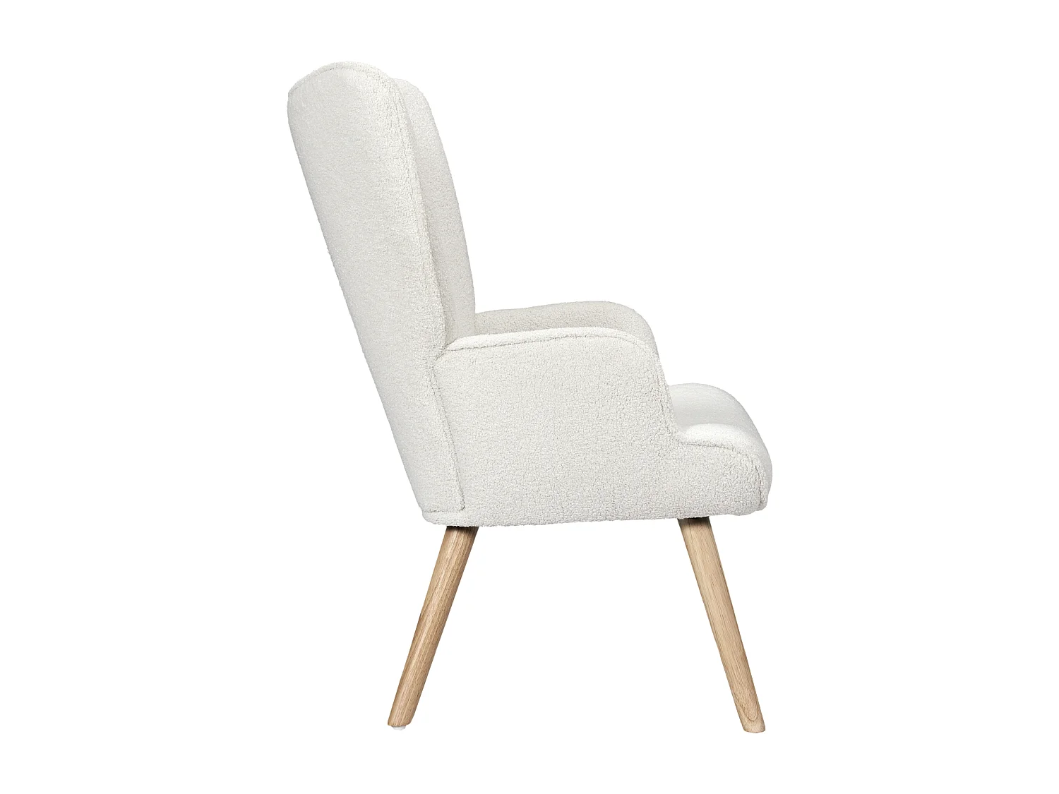 Fauteuil Bouclette Blanc Blanc