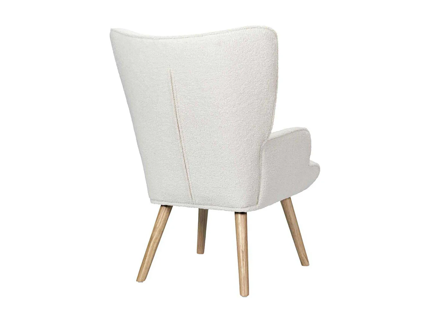 Fauteuil Bouclette Blanc Blanc
