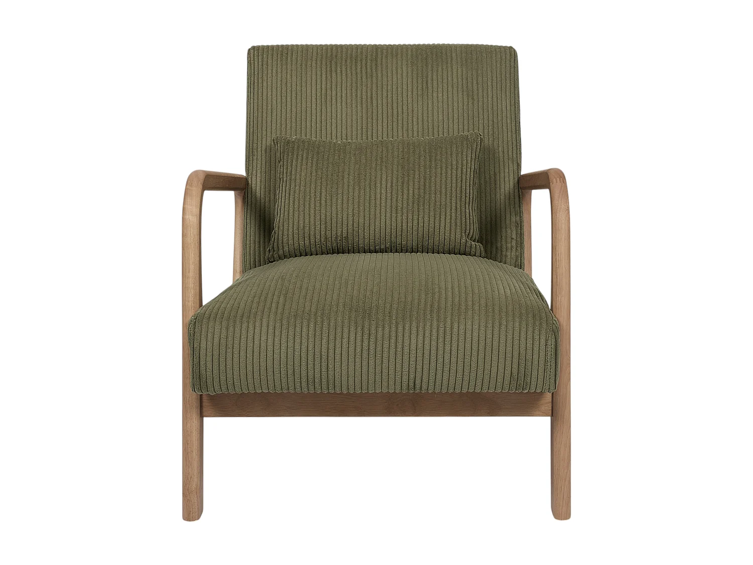 Fauteuil Côtelé Design "Scott" 75cm Vert